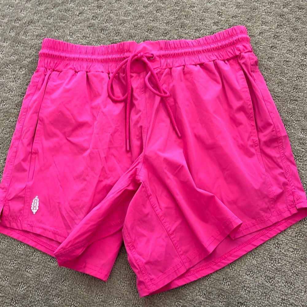 Free People Movement Pink Shorts With Pockets, Size Medium!